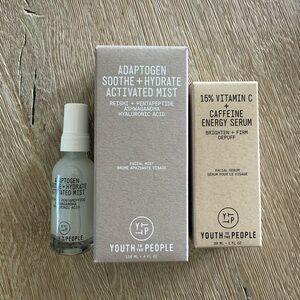 Adaptogen Soothe + Hydrate Activated Mist and Caffeine Energy Serum Set